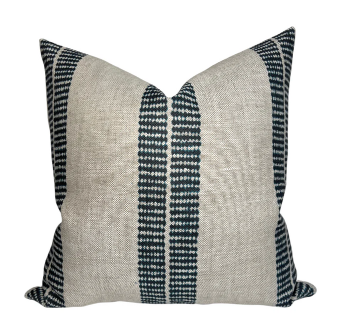 dekowe Ready to Ship 16x16 BAND Pillow Cover in Indigo