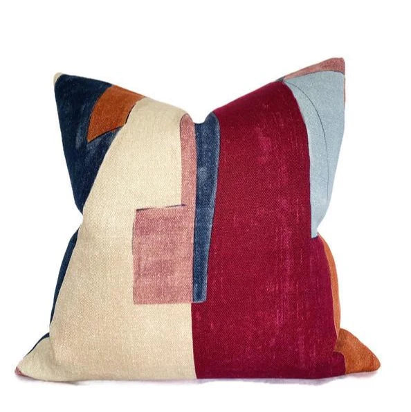 dekowe Ready to Ship 16x16 District Pillow Cover in Claret - on both sides
