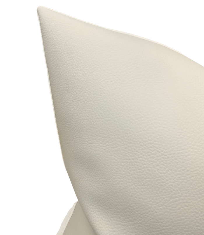 Dekowe Ready To Ship 16x16 Leather Pillow Cover In Oat Natural