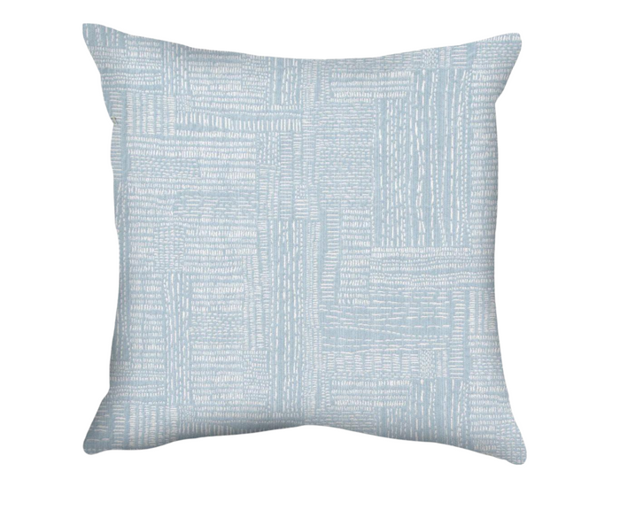 dekowe Ready To Ship 18x18 Sashiko Pillow Cover in Pale Mist