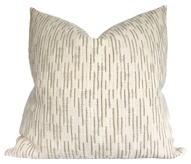 dekowe Ready to Ship 18x18 Saya Pillow Cover in Tan - on both sides