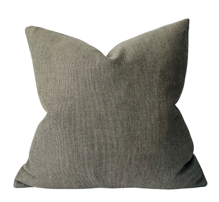 dekowe Ready to Ship 18x18 Woven Pillow Cover in Pewter