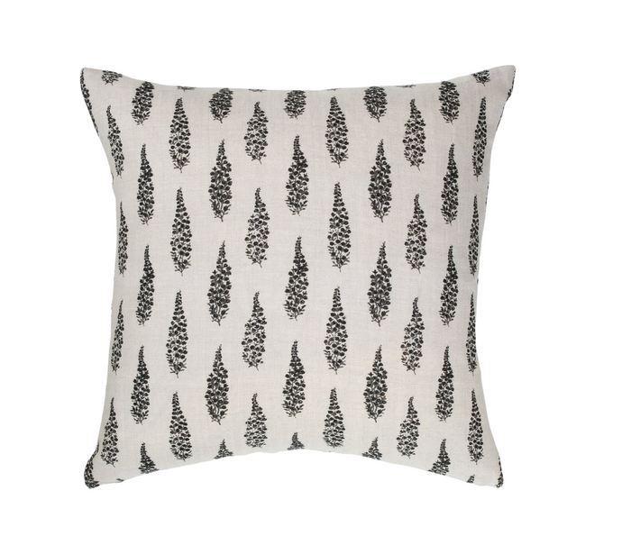 dekowe Ready to Ship 20x20 Hollyhock Pillow Covers in Jet