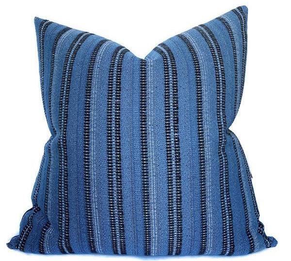 dekowe Ready to Ship 20x20 Majorelle Pillow Cover in Black on Indigo