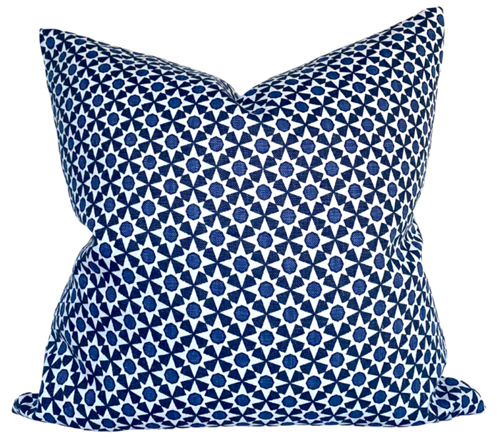 dekowe Ready to Ship 20x20 Serendipity Pillow Cover in Blue