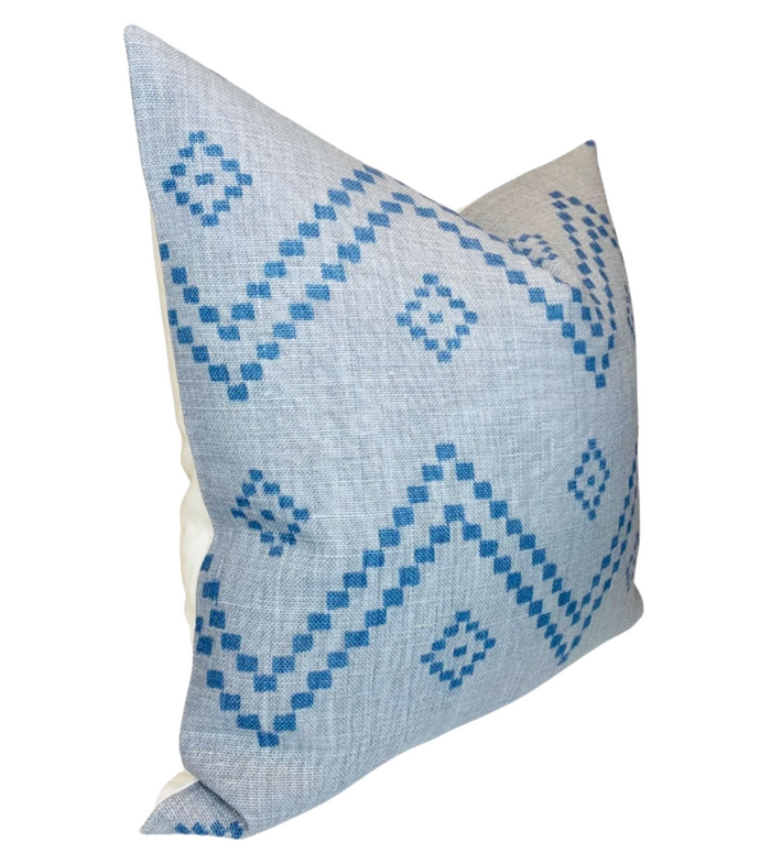 Dekowe Ready To Ship 20x20 TAJ Pillow Cover In Indigo
