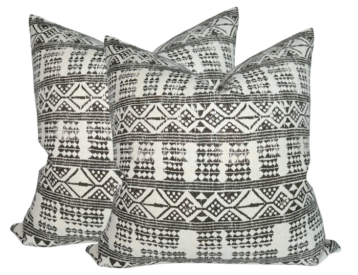 Dekowe Ready To Ship 22x22 Addis Pillow Cover In Java Peter Dunham Textiles