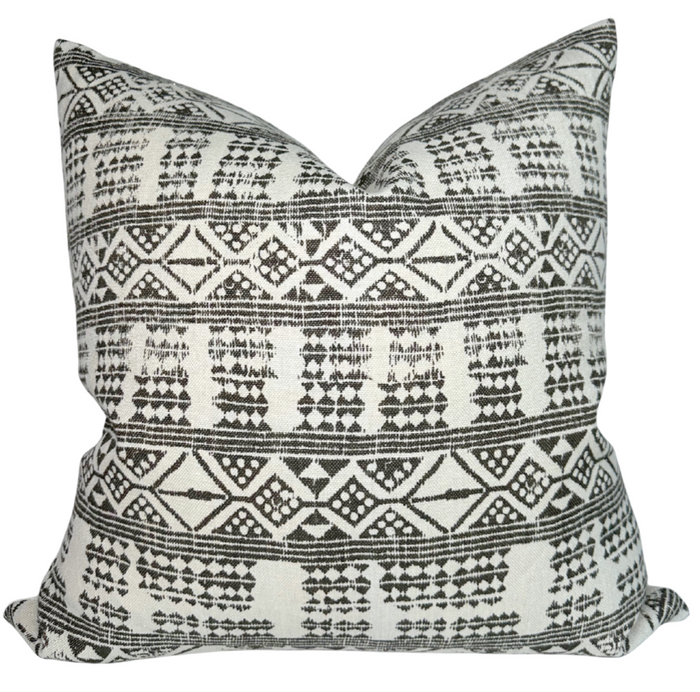 dekowe Ready to Ship 22x22 Addis Pillow Cover in Java Peter Dunham Textiles