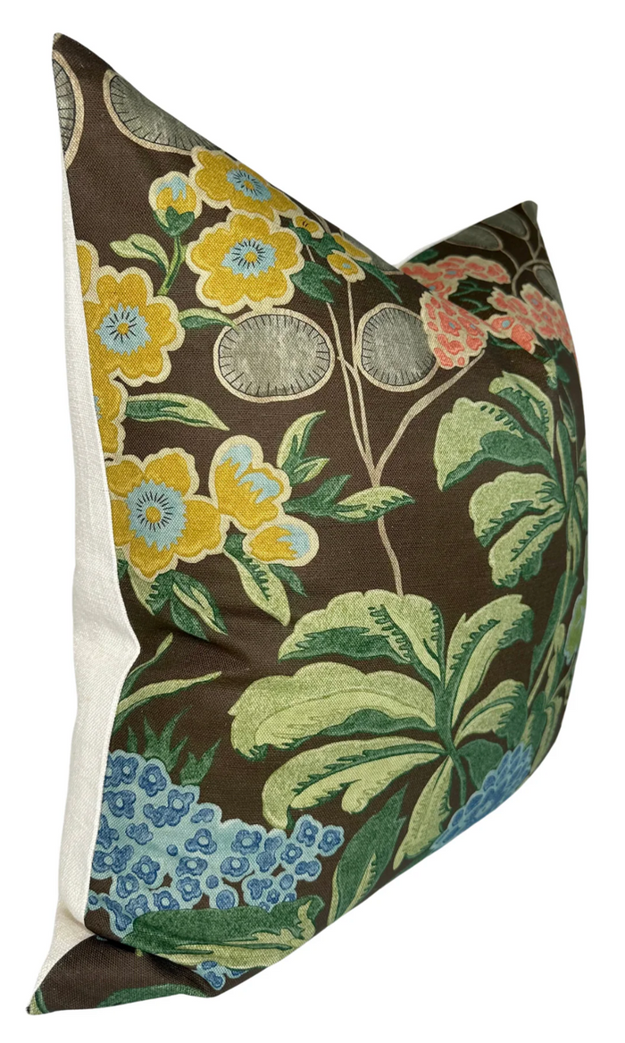 Dekowe Ready To Ship 22x22 Meadow Pillow Cover In Brown