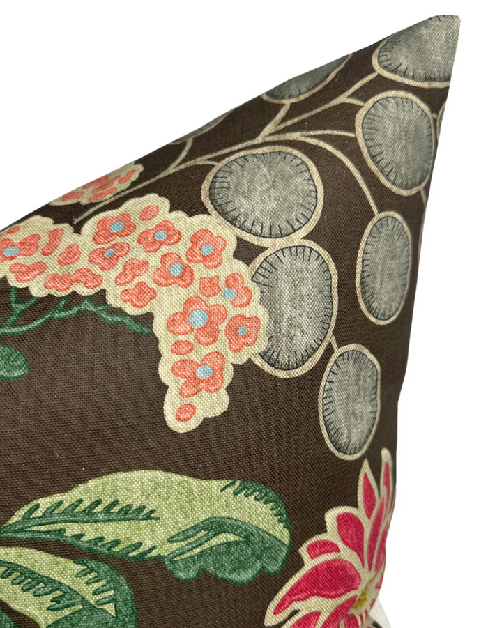 Dekowe Ready To Ship 22x22 Meadow Pillow Cover In Brown