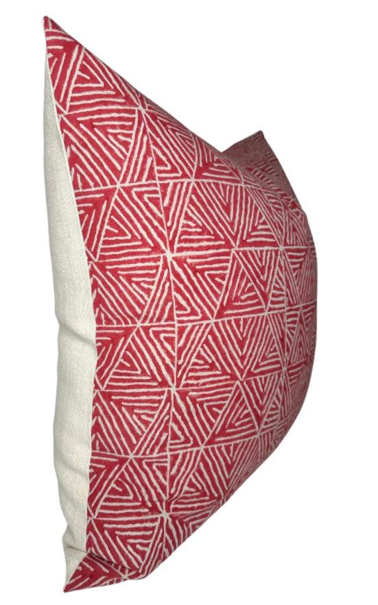 Dekowe Ready To Ship 22x22 Mombasa Pillow Cover In Red