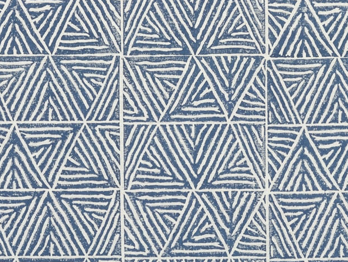 Dekowe Ready To Ship 24x24 Mombasa Pillow Cover In Navy Blue