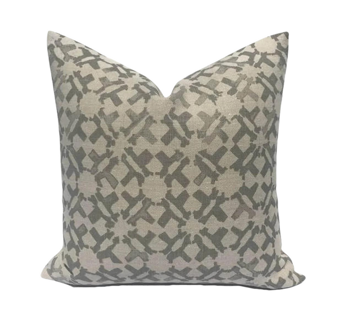 dekowe Ready to Ship 24x24 Peter Dunham Orcha Pillow Cover in Ash