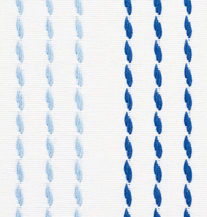 Dekowe Running Stitches Pillow Cover In Blues Schumacher Textiles