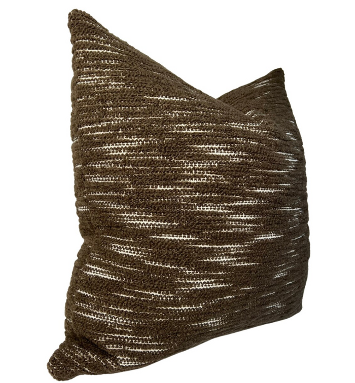 Dekowe Sahara Woven Pillow Cover In Bark Larsen Textiles