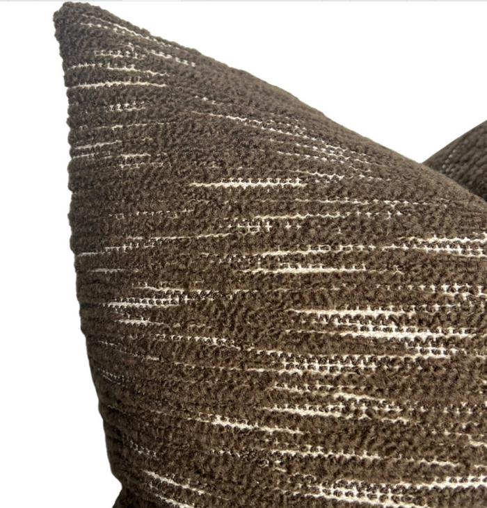 Dekowe Sahara Woven Pillow Cover In Bark Larsen Textiles