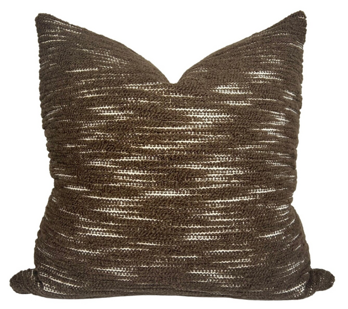 dekowe Sahara Woven Pillow Cover in Bark Larsen Textiles