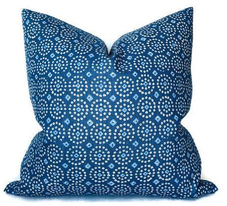 dekowe Sari Pillow Cover in Indigo Blue Peter Dunham Textiles