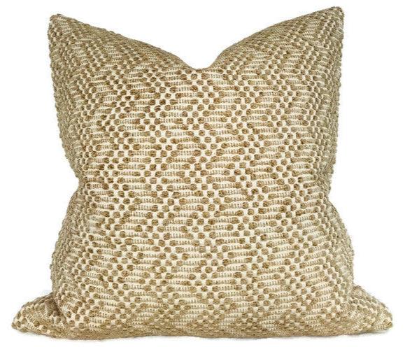 dekowe Schumacher Audley Woven Pillow Cover in Sand