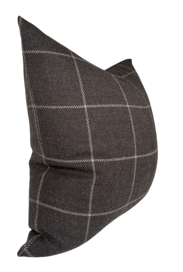 Dekowe Schumacher Bancroft Wool Pillow Cover In Sable Brown