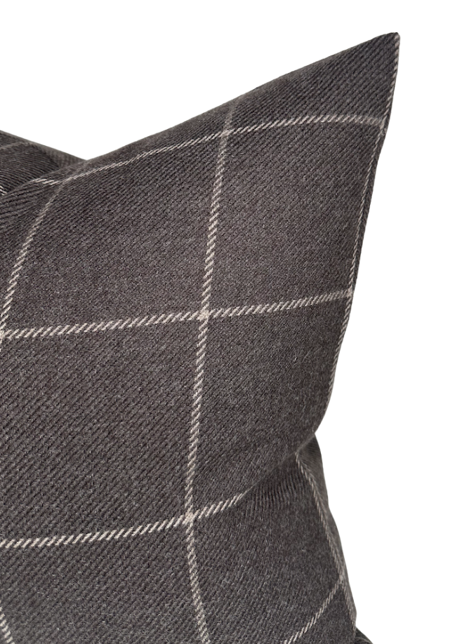 Dekowe Schumacher Bancroft Wool Pillow Cover In Sable Brown