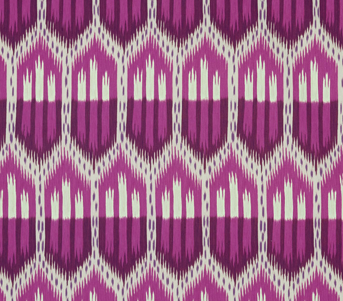 Dekowe Schumacher Bukhara Ikat Pillow Cover In Fuchsia