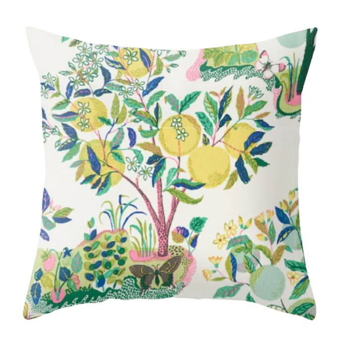 Dekowe Schumacher Citrus Garden Pillow Cover In Lime