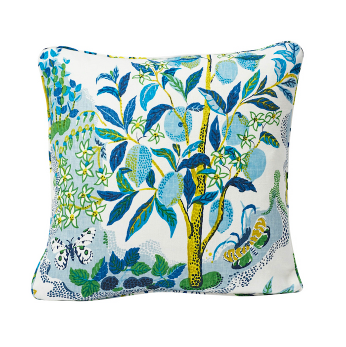 Dekowe Schumacher Citrus Garden Pillow Cover In Pool