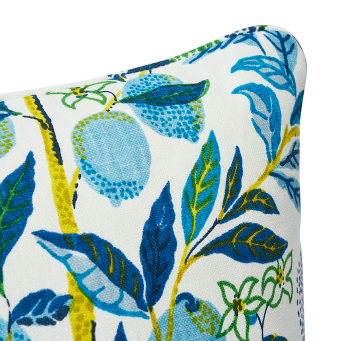 Dekowe Schumacher Citrus Garden Pillow Cover In Pool