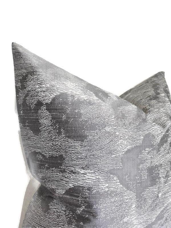 Dekowe Schumacher Cloud Toile Pillow Cover In Fog Grey