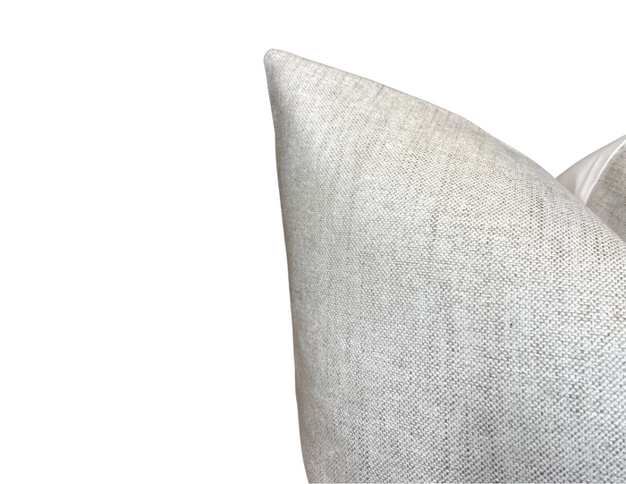 Dekowe Schumacher Franco Linen Pillow Cover In Birch