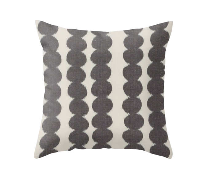 dekowe Schumacher Full Circle Pillow Cover in Faded Black