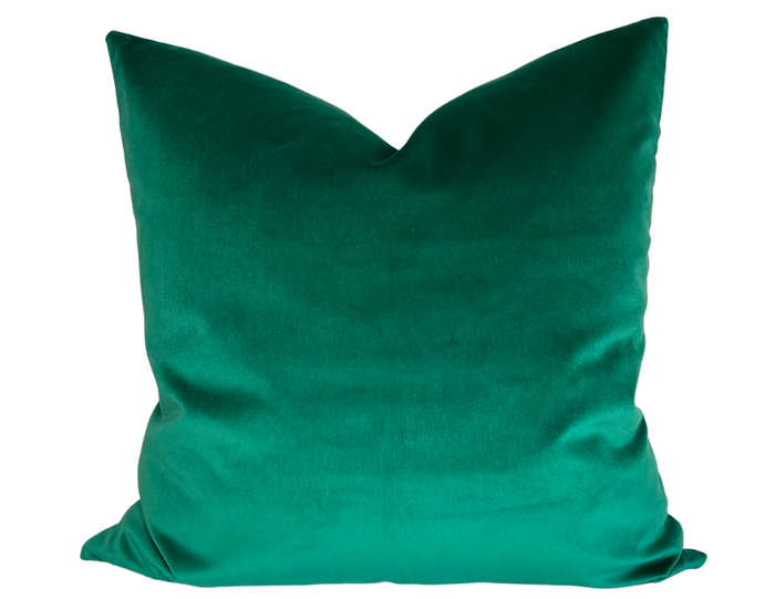 dekowe Schumacher Gainsborough Velvet Pillow Cover in Peacock