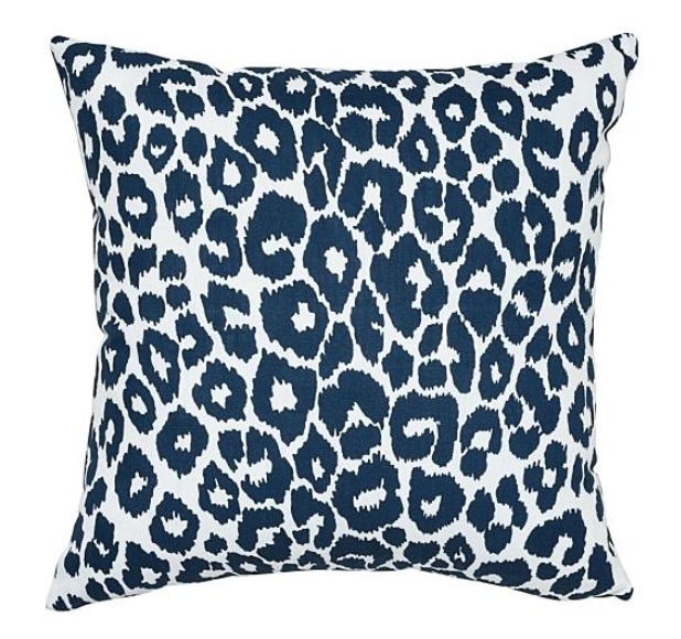 dekowe Schumacher Indoor/Outdoor Iconic Leopard Pillow Cover in Ink