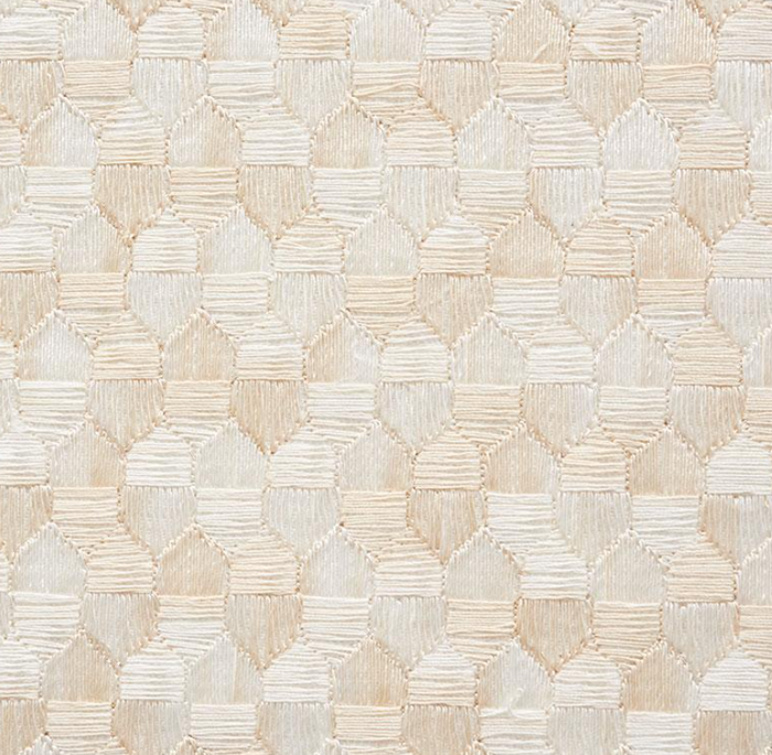 dekowe Schumacher Ivins Woven Pillow Cover in Ivory