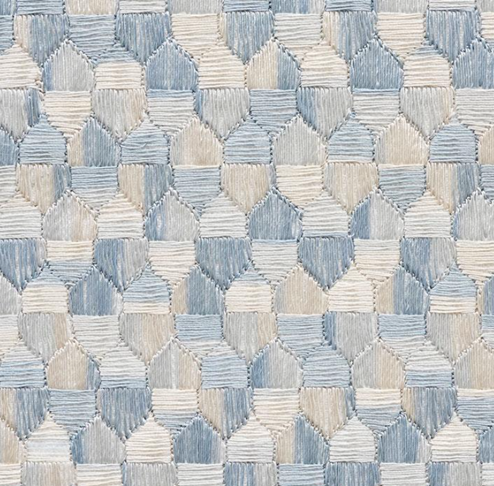 Dekowe Schumacher Ivins Woven Pillow Cover In Sky Blue