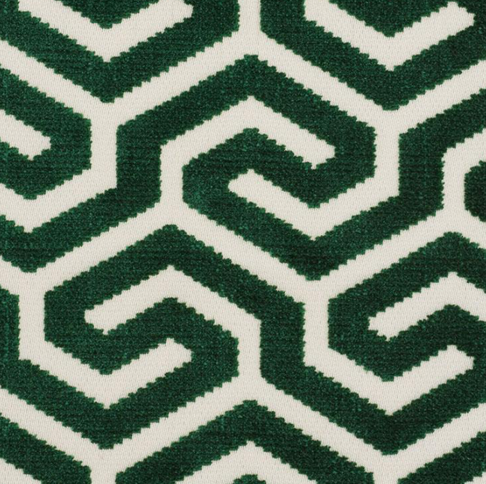 Dekowe Schumacher Ming Fret Pillow Cover In Emerald