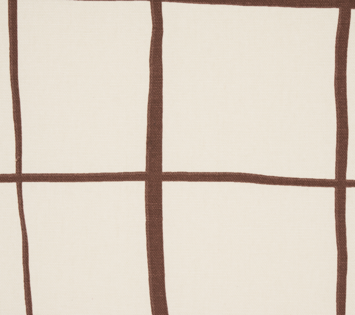 Dekowe Schumacher Painterly Windowpane Pillow Cover In Brown