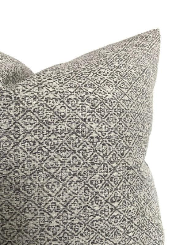 Dekowe Schumacher Sarong Weave Pillow Cover In Grey