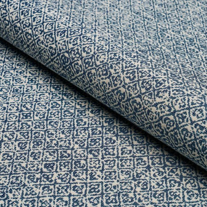 Dekowe Schumacher Sarong Weave Pillow Cover In Indigo Blue