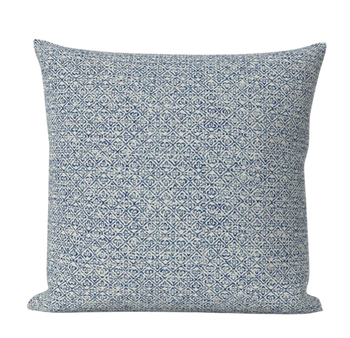 dekowe Schumacher Sarong Weave Pillow Cover in Indigo Blue