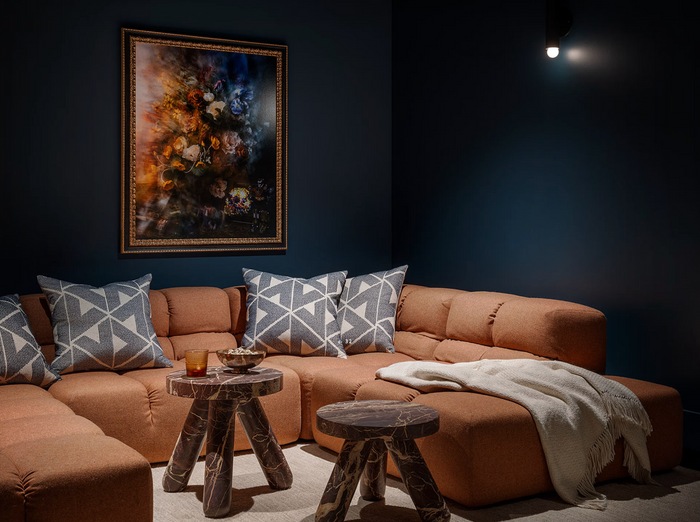 Dekowe Schumacher Sierra Pillow Cover In Indigo Blue