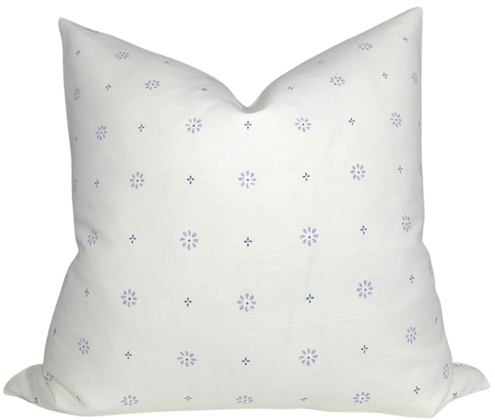dekowe Schumacher SUNA Floral Pillow Cover in Lilac