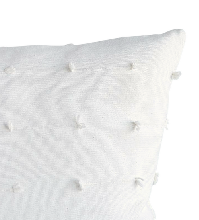 Dekowe Schumacher Teton Embroidered Pillow Cover In Snow