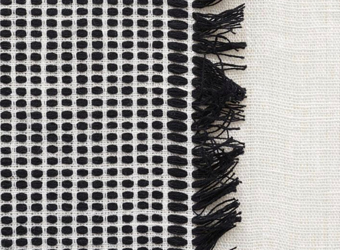 Dekowe Schumacher Tulum Embroidered Pillow Cover In Black