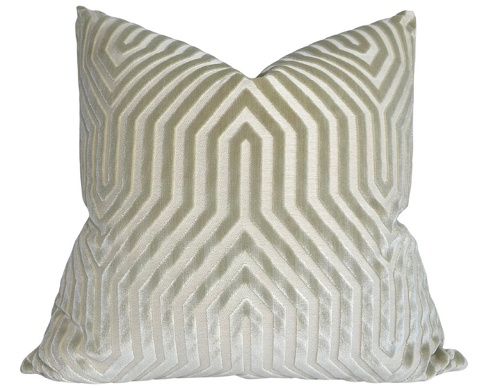 dekowe Schumacher Vanderbilt Pillow Cover in Greige