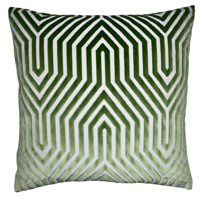 dekowe Schumacher Vanderbilt Pillow Cover in Lettuce Green
