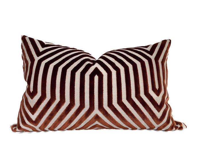 Dekowe Schumacher Vanderbilt Pillow Cover In Russet