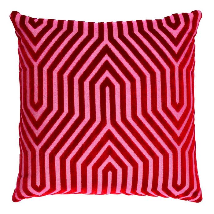 dekowe Schumacher Vanderbilt Velvet Pillow Cover in Fuchsia