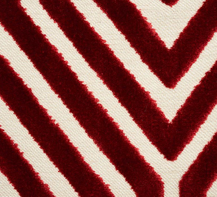 Dekowe Schumacher Vanderbilt Velvet Pillow Cover In Garnet Red